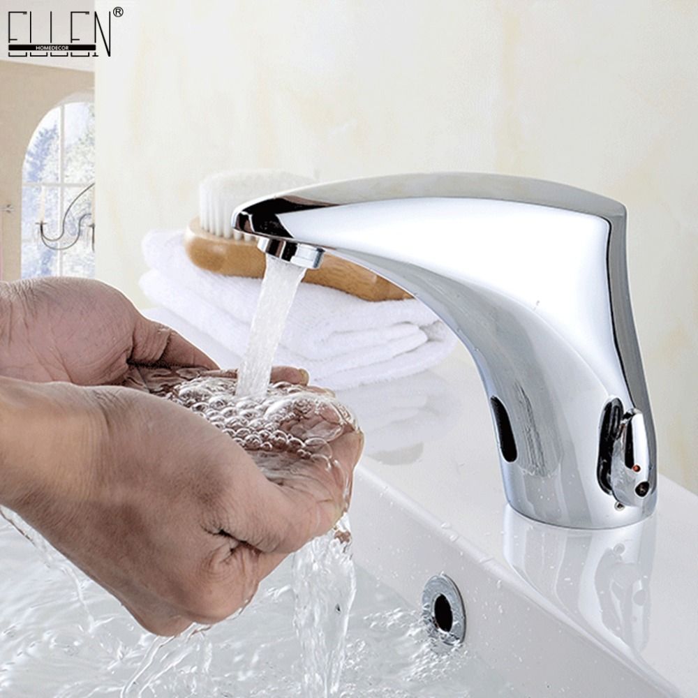 Bathroom Basin Sink Faucets Sensor Automatic Infrared Bathroom Sink Faucet Touchless Hot And Cold Water Mixer Crane El221