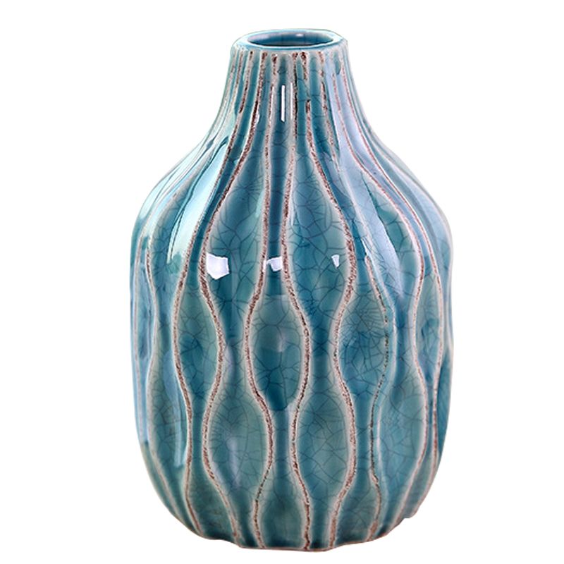 Creative Ceramic Vase Decoration Home Living Room Artificial Flower Set Desktop Porcelain Ornaments Birthday Gifts