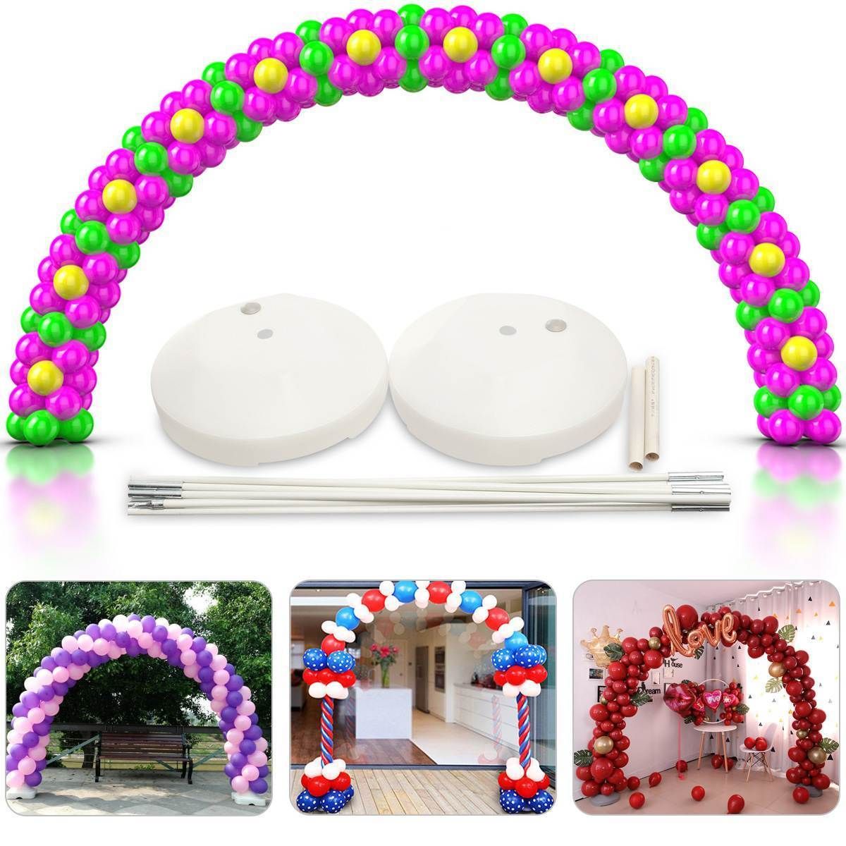 1set Large Balloon Arch Column Stand Frame Base Kit For Wedding Birthday Party Diy Decoration Q190429