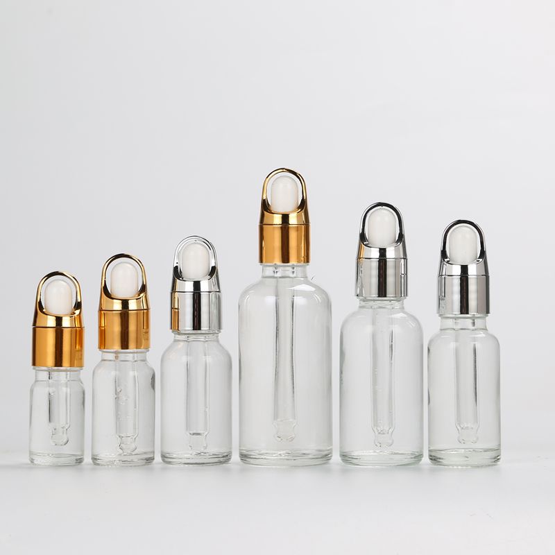 Download 2020 Wholesale 5ml 10ml 15ml Clear Frosted Glass Bottle With Aluminum Cap Essential Oil Dropper ...