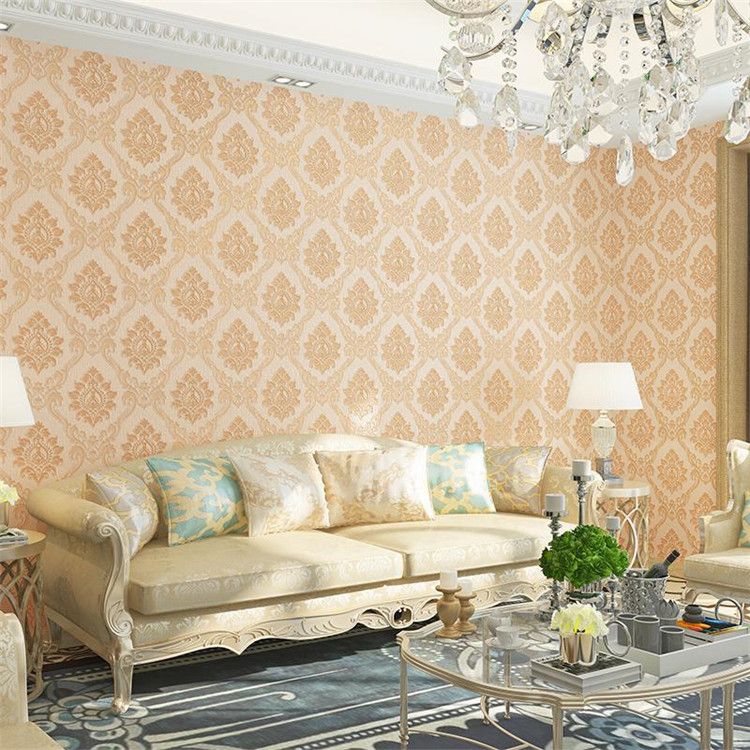 factory supply cheap vintage bedroom wallpaper home classic damask  wallpaper vintage living room 4d wallpaper manufacture