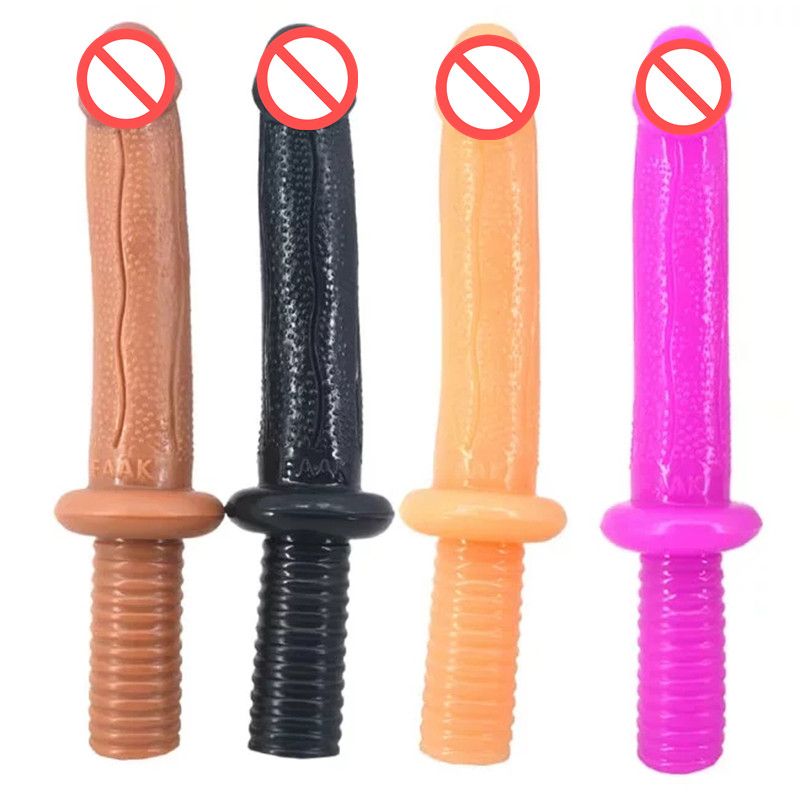 Anal Dildos With Handle Huge Dildo Butt Stopper Realistic