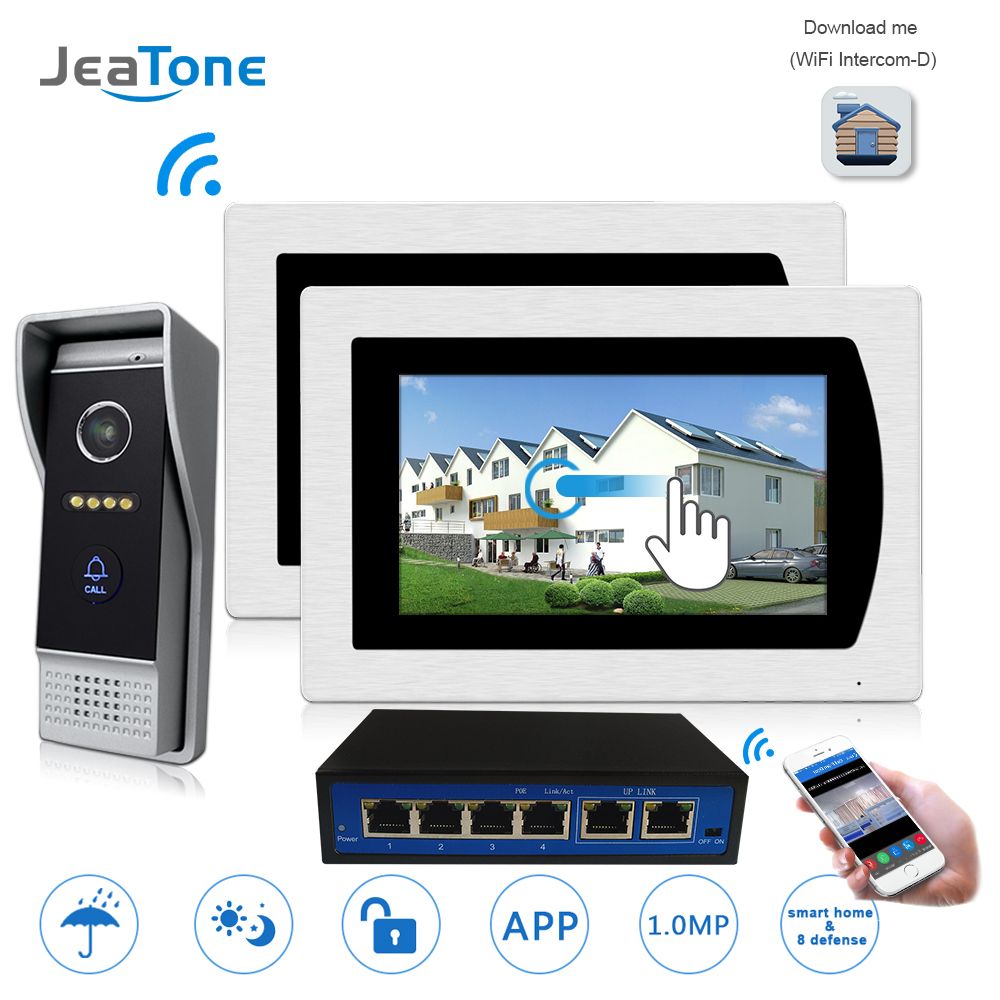 Jeatone Wifi Ip Video Door Phone Intercom Wireless Video Doorbell