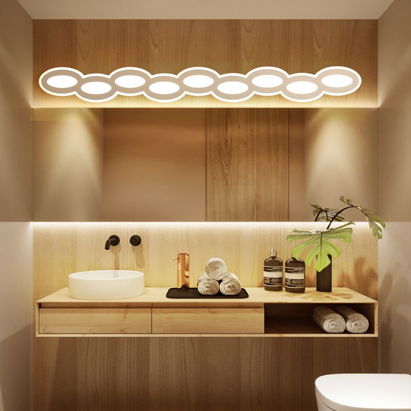 Modern 40 60 80 100 120cm High Brightness Led Bathroom Mirror Light Acrylic Lampshade Wall Lamp Sconce Home Fixtures
