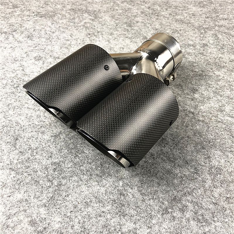 2021 Top Quality Matte Black Car Universal Exhaust Pipe Carbon Fiber