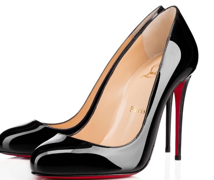 Christian Louboutin Cl Fashion Pump Patent Leather High Heel Ladies Wedding Shoes Pointed High Heels Sexy Ladies High Heels Sheepskin 34 42 H10