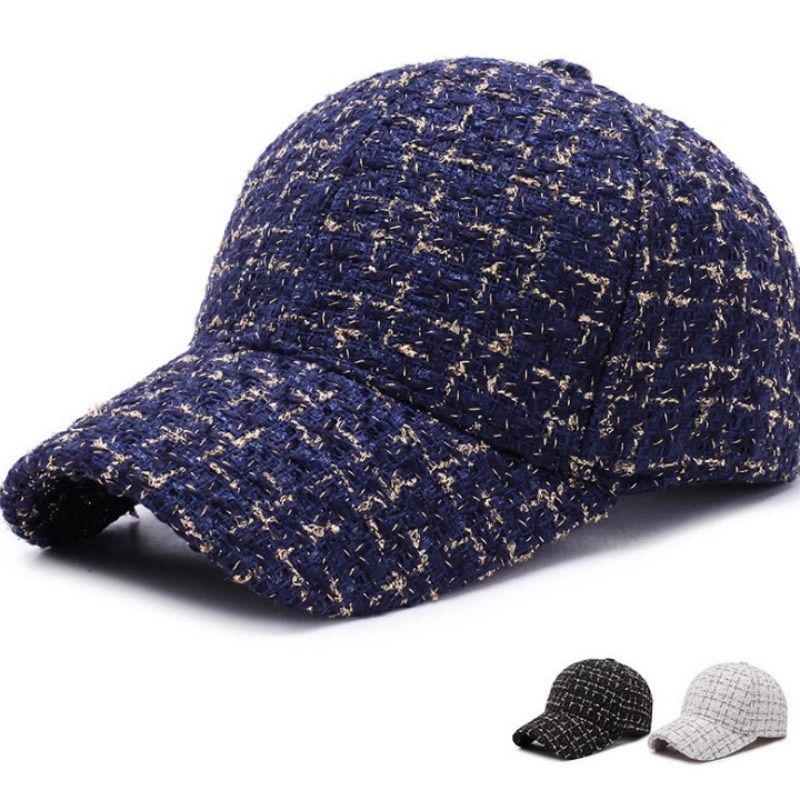 Pink Pastel Color Plaid Unisex Fashion Knitted Hat Luxury Hip-Hop Cap