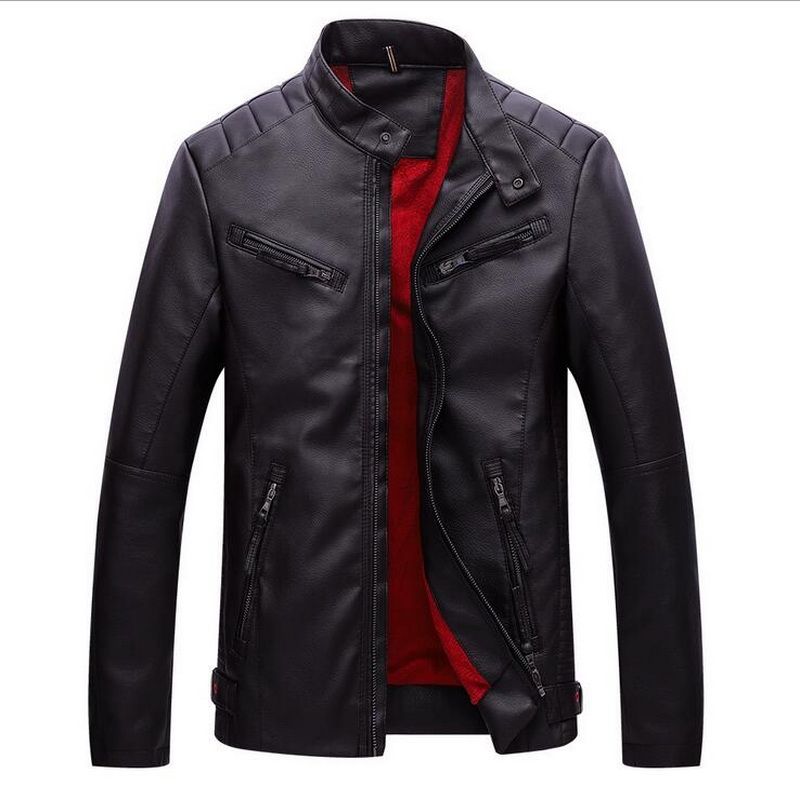 Vxo 2019 Leather Jacket Men Plus Velvet Thick Warm Pu Jackets Washing Motorcycle For Male Coat
