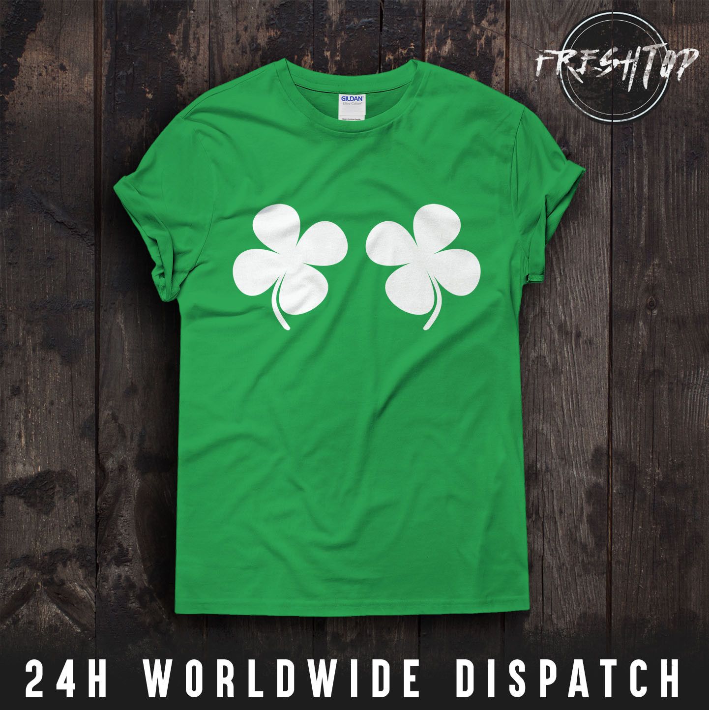 Titties Shamrock T Shirt Ireland Clover Boobs H