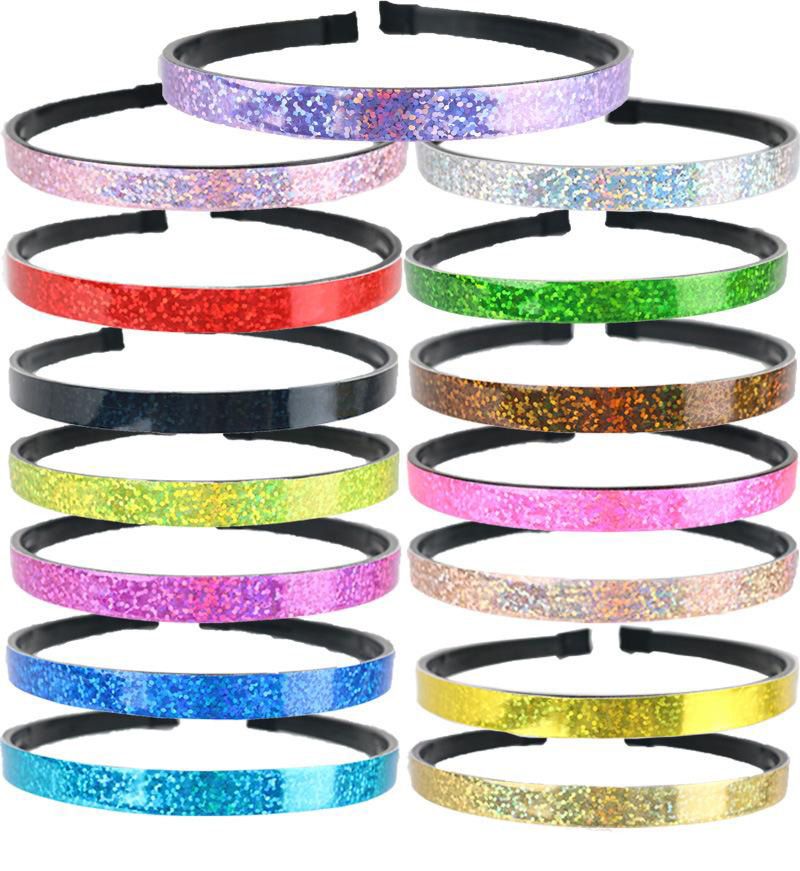 Girls Sequins Thin Hair Hoop Cute Baby Double Sided Sequin