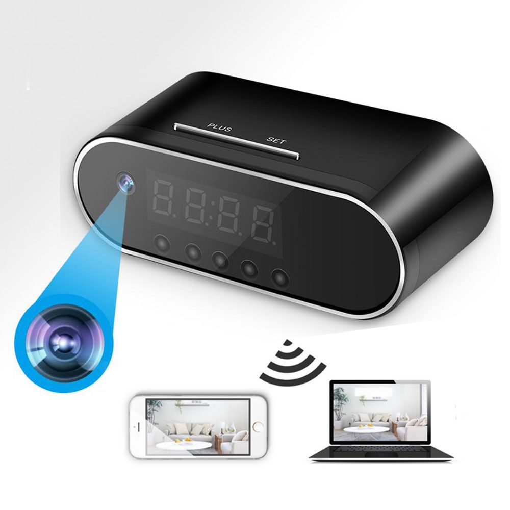 HD 1080P Clock Camera Wireless WIFI Micro Cam IR Night Alarm Camcorder ...