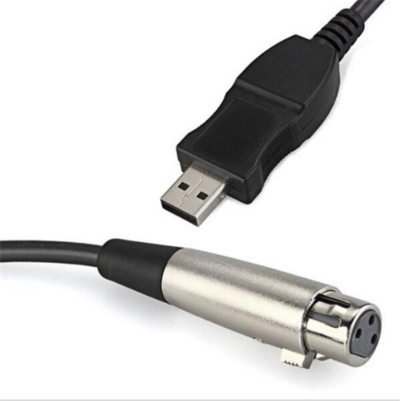 USB Male To XLR Female Microphone Cable 3M Adapter Audio Extension