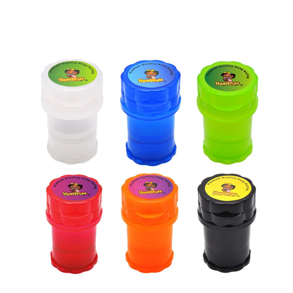 2020 Big Jar Med Container 4 Parts Plastic Grinder Secure Twist Lock