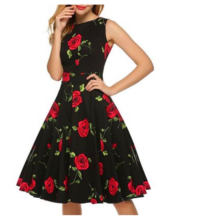 Vintage Rose Dress Cute