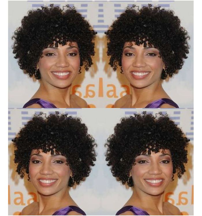 Acquista Parrucche Ricci Crespi Capelli Corti Morbidi Brasiliani