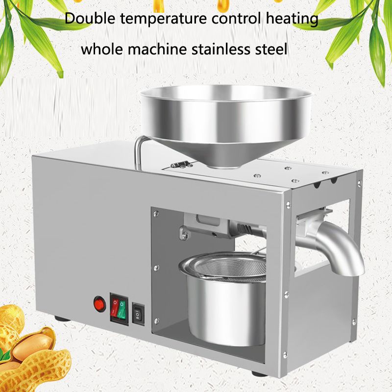 2021 1500W Cold Oil Press Machine Home Use Baby Oil Expeller Extractor