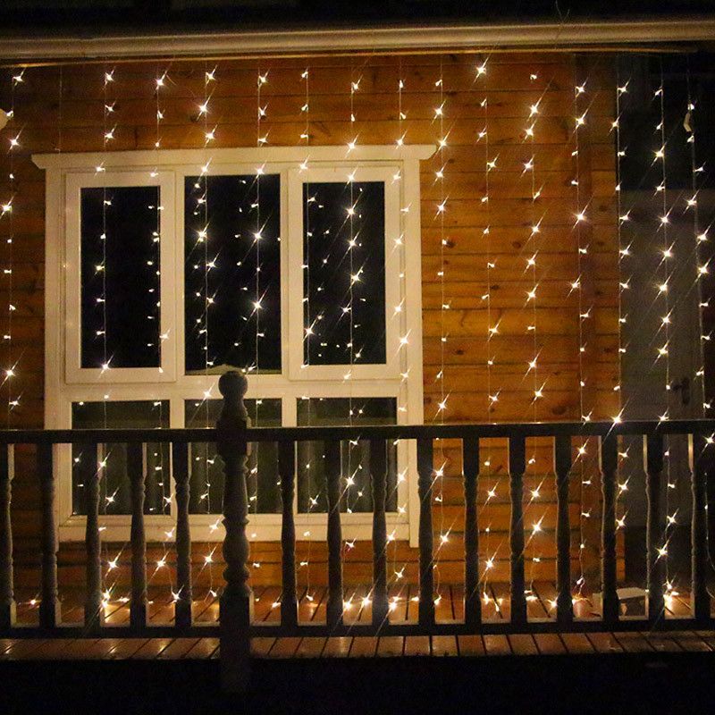 Large Size 10x1m 10x2m 10x3m 10x4m 10x5m Led Le Lighting Holiday String Fairy Wedding Background Outdoor Party Curtain Lights