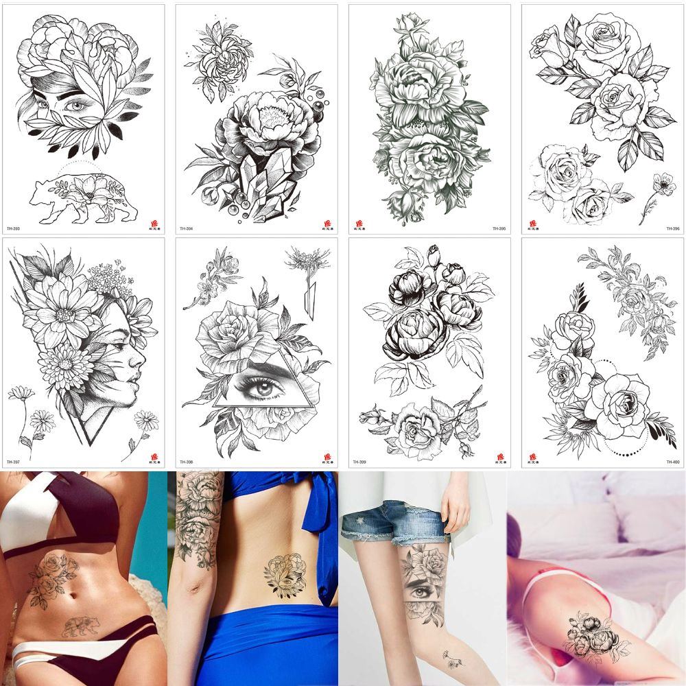 flower tattoo transfers