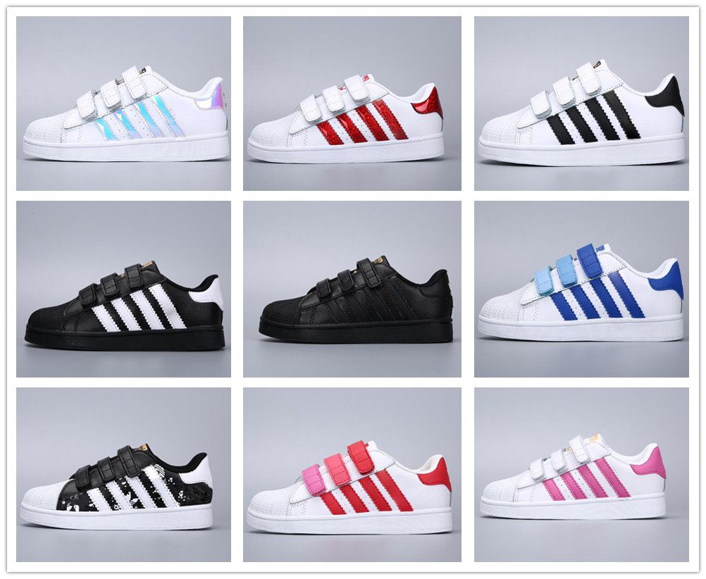2019 Gold Kids Originals Niños Boys Sports Superstars White Adidas Shoes Star Superstar Baby Girls Original Sneakers Super fb6y7Yg