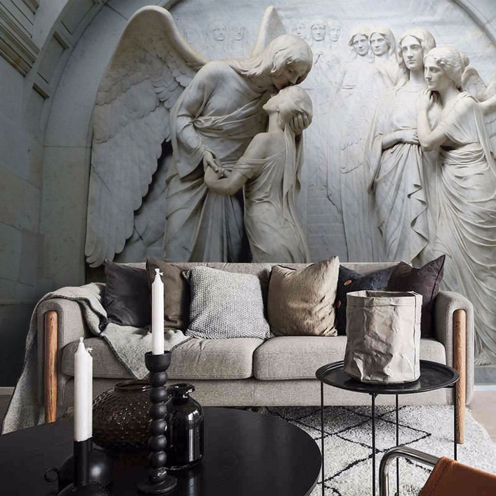 8d Large Mural Religion Figure Angel Wall Decor Wallpaper Murals For Sofa Backaground 3d Paper