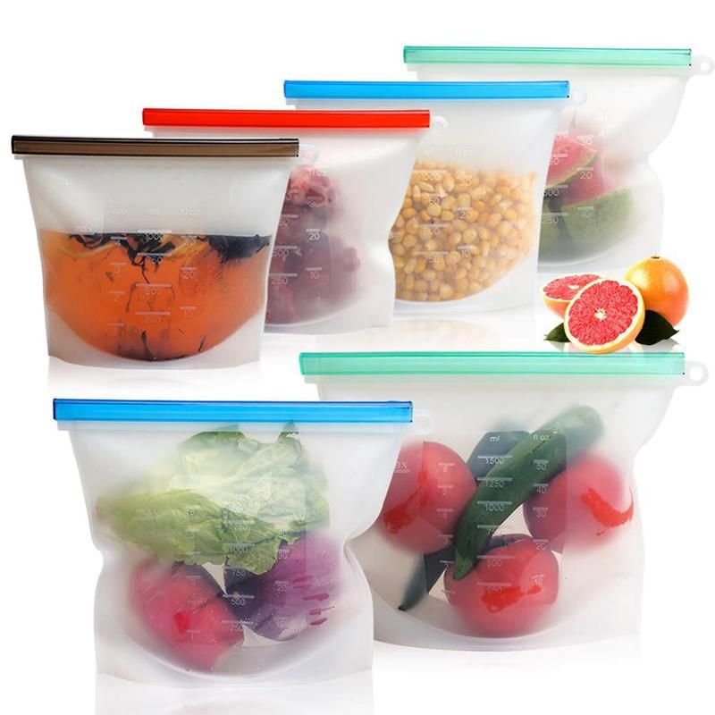 2021 Food Grade Silicone Food Sealed Bag 1000ML Compact Portable