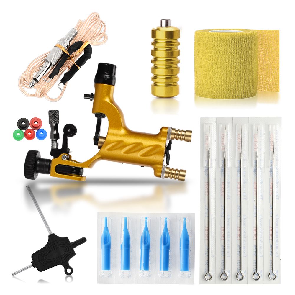 Купить Оптом <b>Tattoo</b> Machine Set Gold Not Completed <b>Tattoo Kit</b> ...