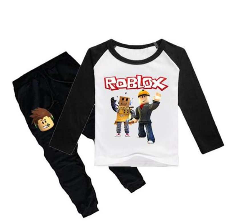 2019 New Spring Autumn Children Pajamas For Girls Teen Clothing Set - new spring autumn children pajamas for girls teen clothing set nightgown roblox game pyjamas kids tshirt pants clothes 2 12y