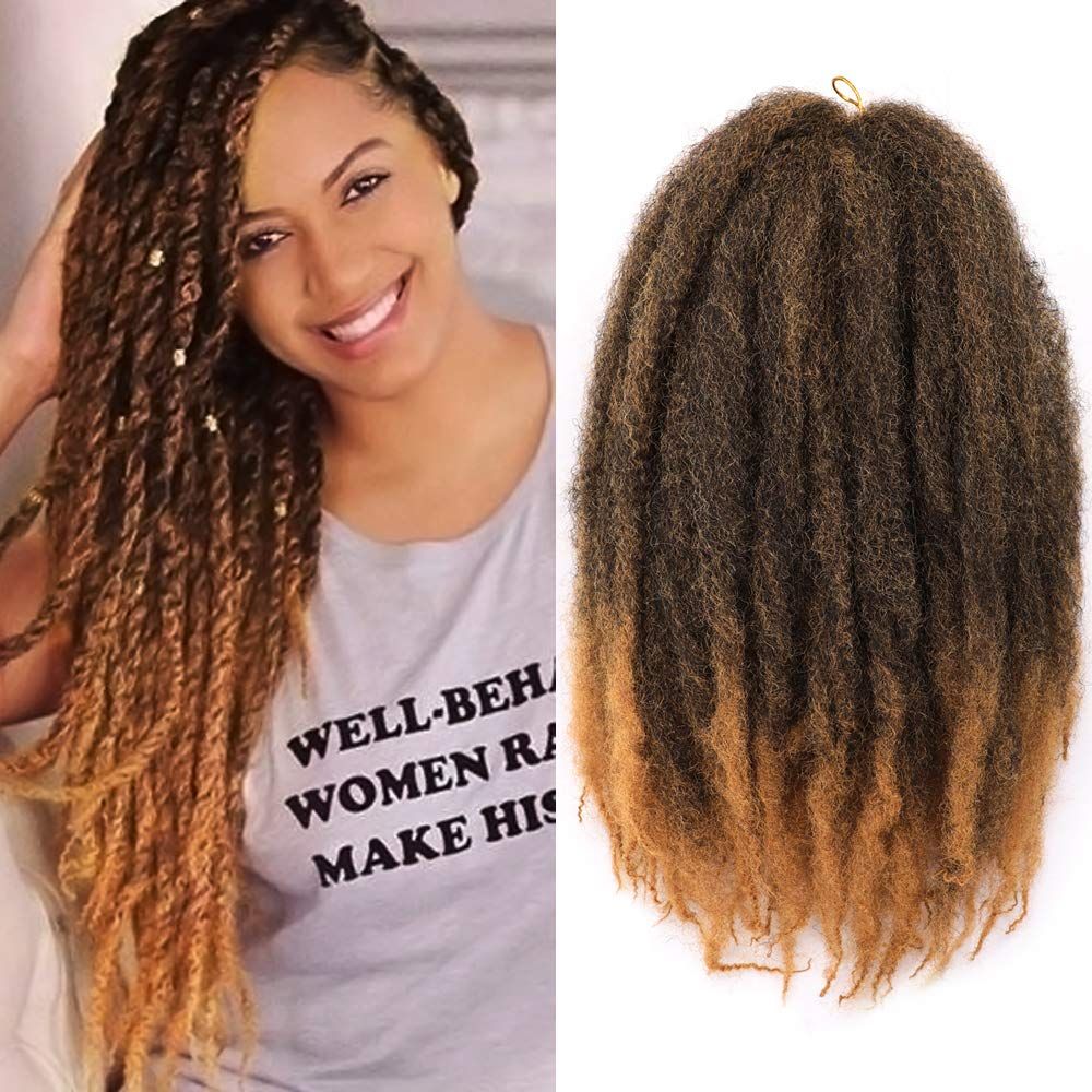 2019 Afro Marley Twist Hair 18Inch Marley Hair For Twists ...