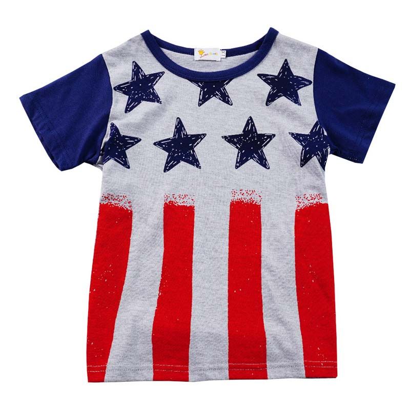 2020 Cotton Children Printed T Shirt American Flag Independence ...