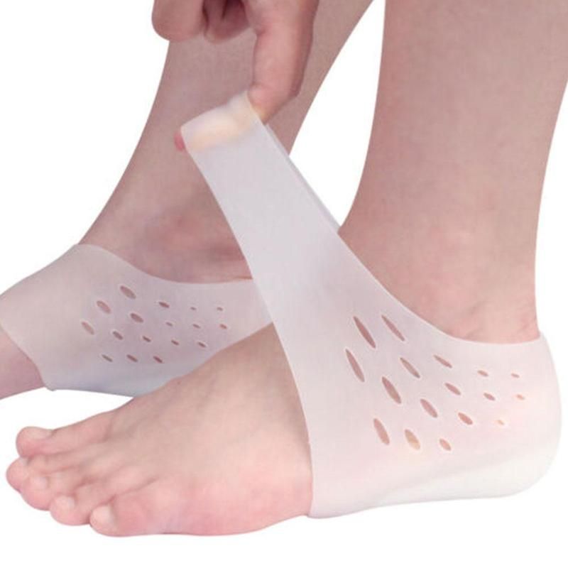 Plantar Fasciitis Silicone Heel Sock, Heel Lift Insoles Silicone High Increase Shoe Inserts