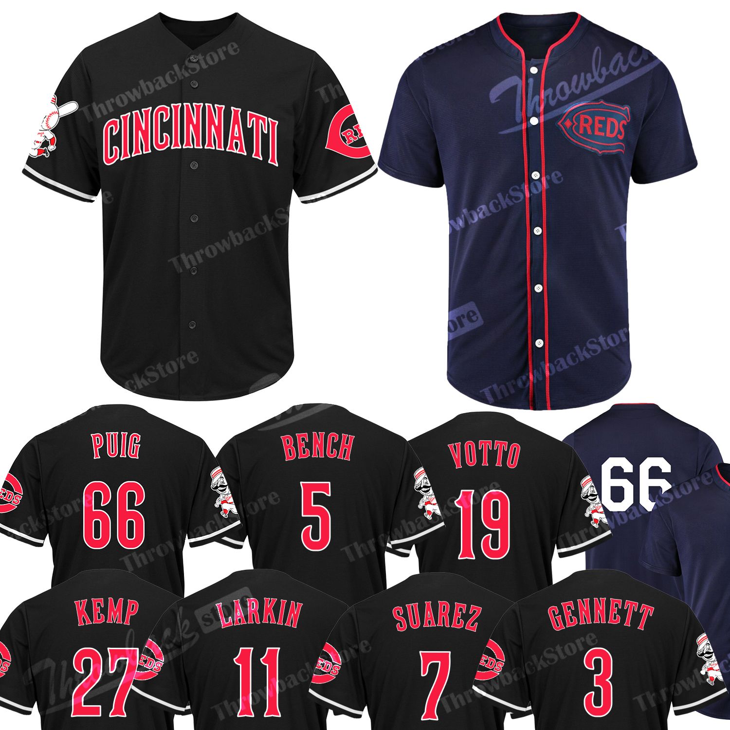 2020 Cincinnati Custom Reds Jersey Yasiel Puig Matt Kemp Joey Votto