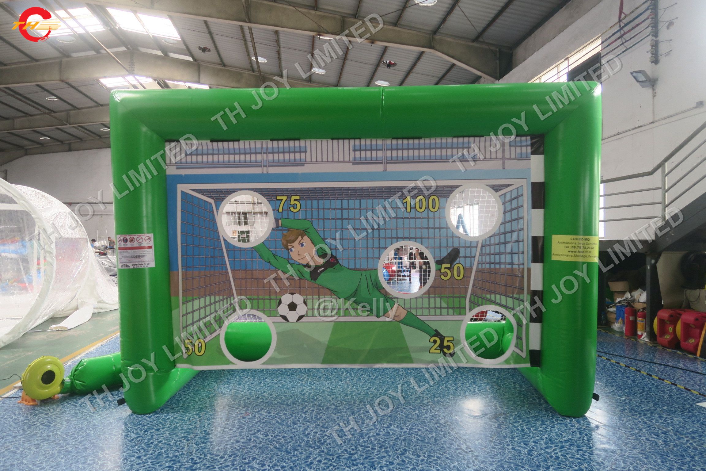 2020 4x2x2.5mH Cheap Inflatable Football Target Goal Inflatable Soccer