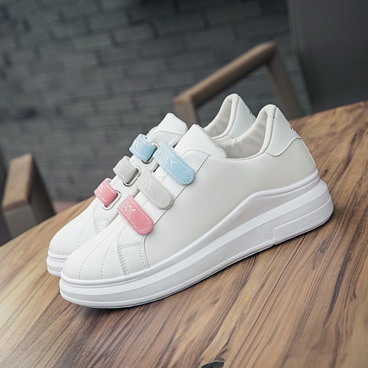Velcro Thick Soled Shoe Fashionable Students Sneakers Athleisure Shoe ...
