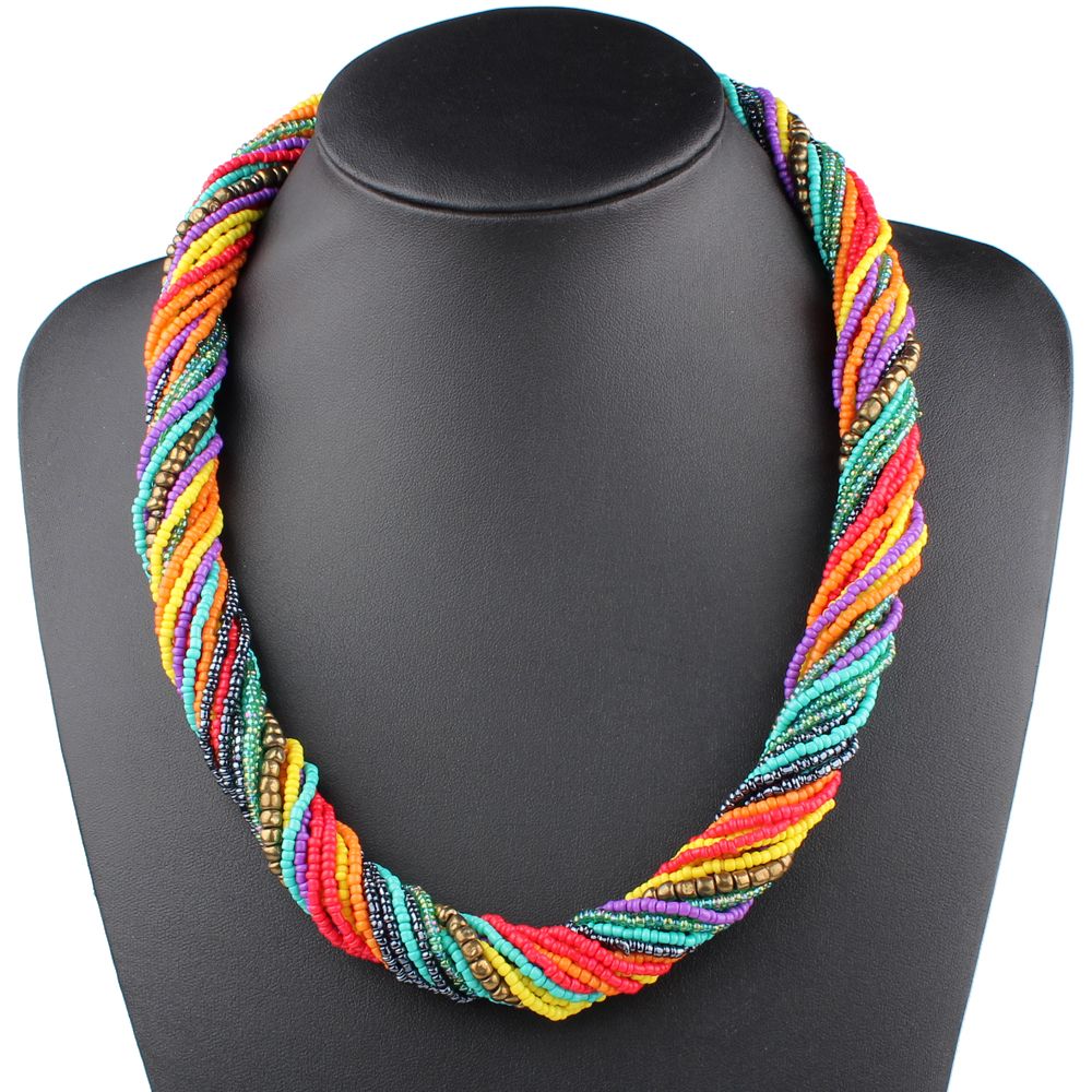 Satin Al Claire Jin El Yapimi Kucuk Boncuk Strand Etnik Kolye Twisted Kolye Bohemian Taki Yaz Renkli Kadinlar Moda Gerdanlik Tl95 7 Dhgate Comda