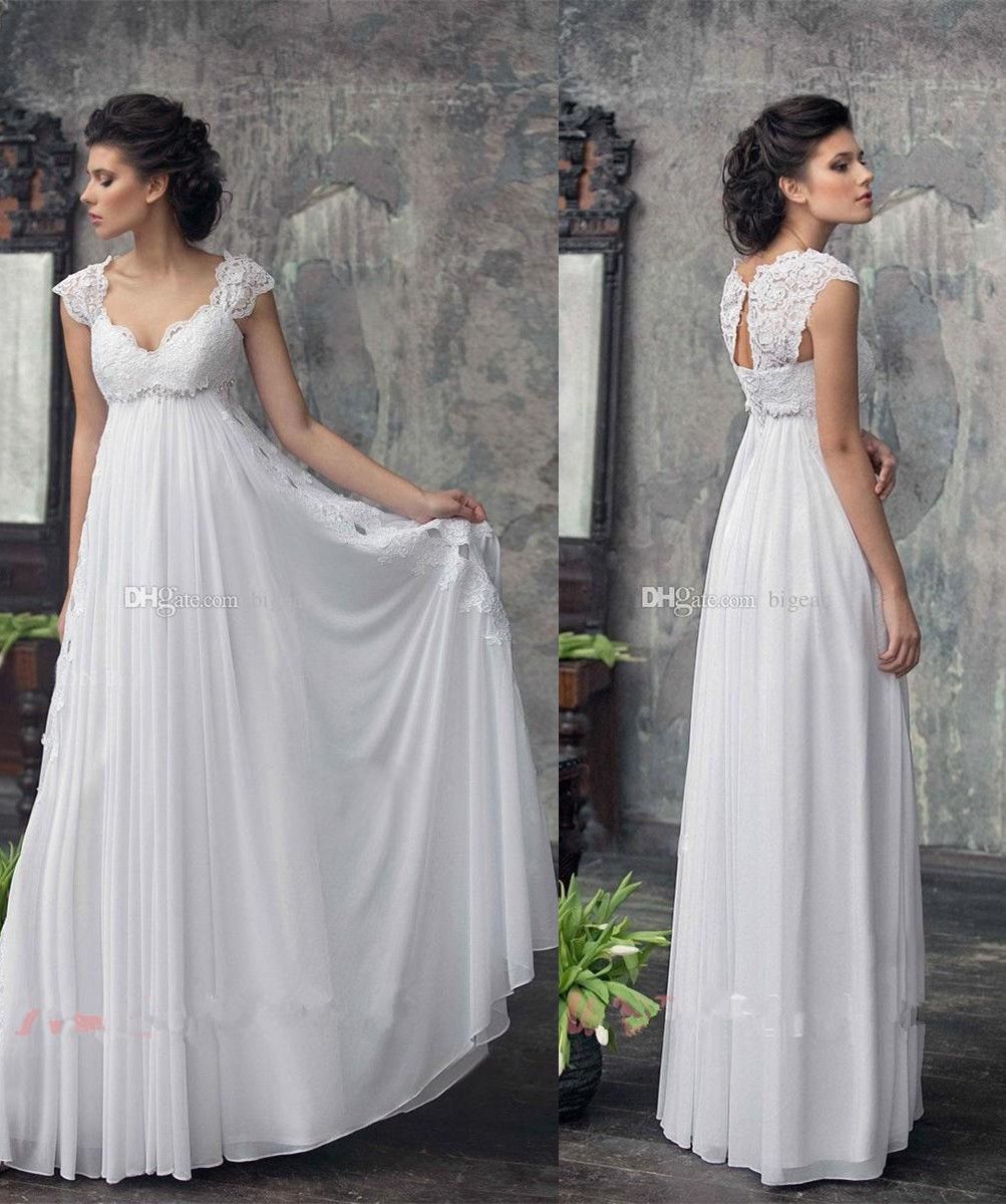 Flowy Empire Waist Wedding Dress