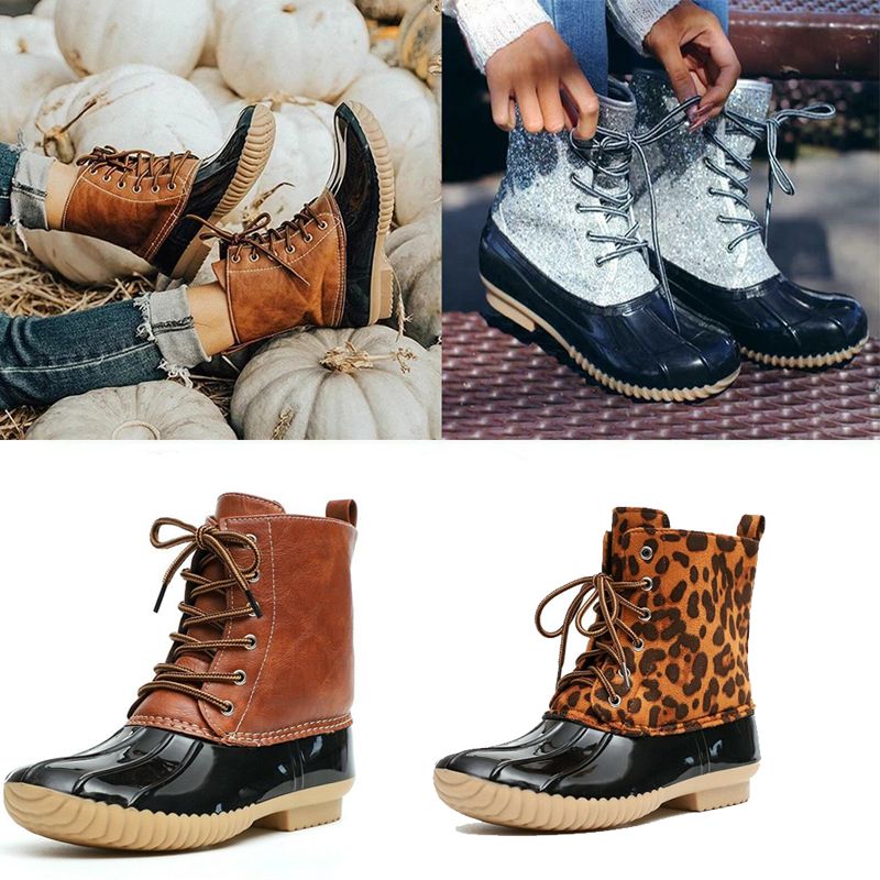 womens duck boots ankle