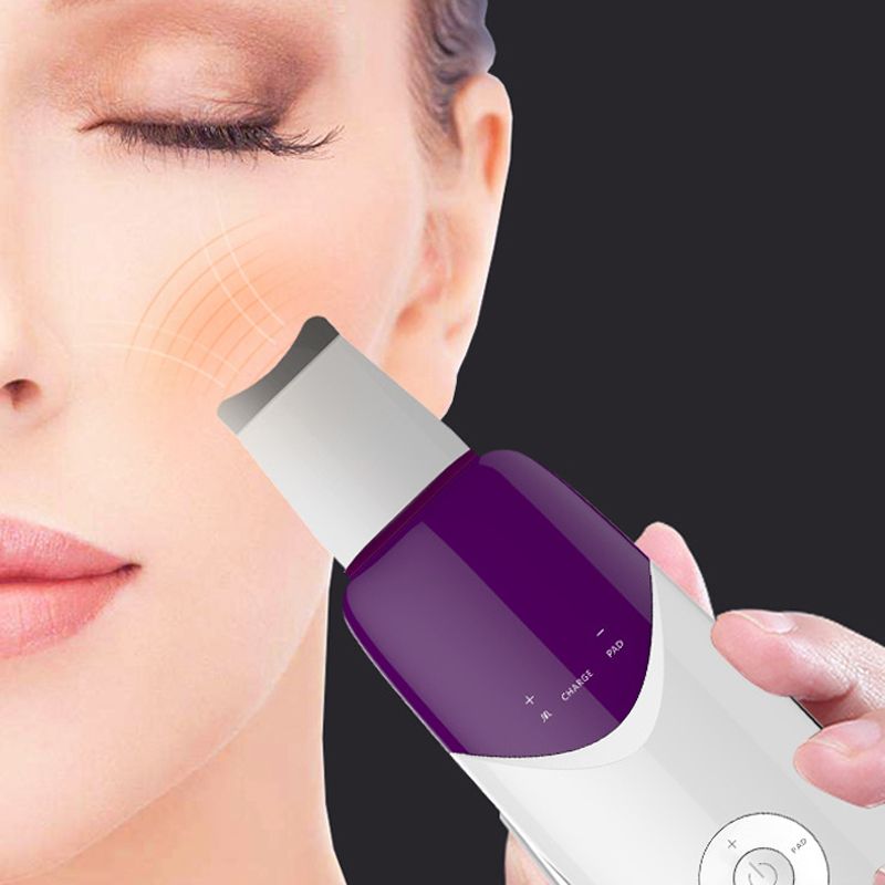 2020 Electric Face Exfoliator Ultrasonic Ion Face Cleaner Skin Scrubber