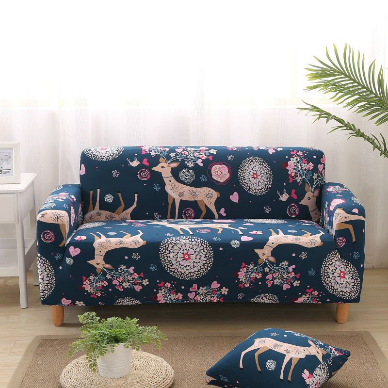Reindeer Slipcover Elastic Sofa Cushion Chair Covers Washable Reindeer Slipcover Elastic Sofa Cushion Chair Covers Washable Universal Sectional Pillowcase For Living Room 1 2 3 4 Seater Slipcovers Sofas