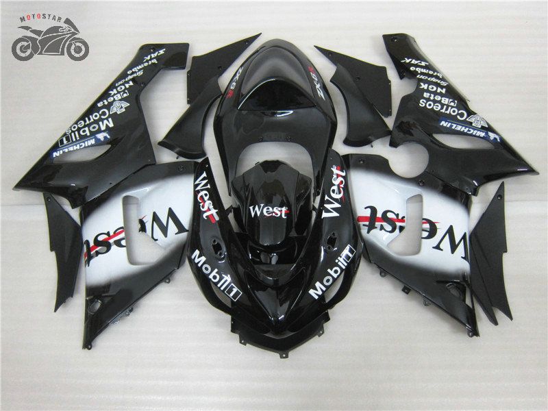 Free Custom Motorcycle Fairing Kit For KAWASAKI Ninja ZX6R 636 2005