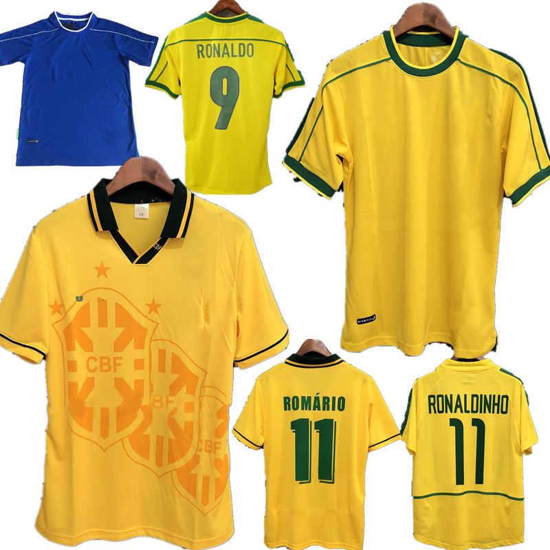 Soccer Jerseys Online Sale Retro Soccer Jerseys BRAZIL Football Jerseys 1994 1998 2002 Arlos