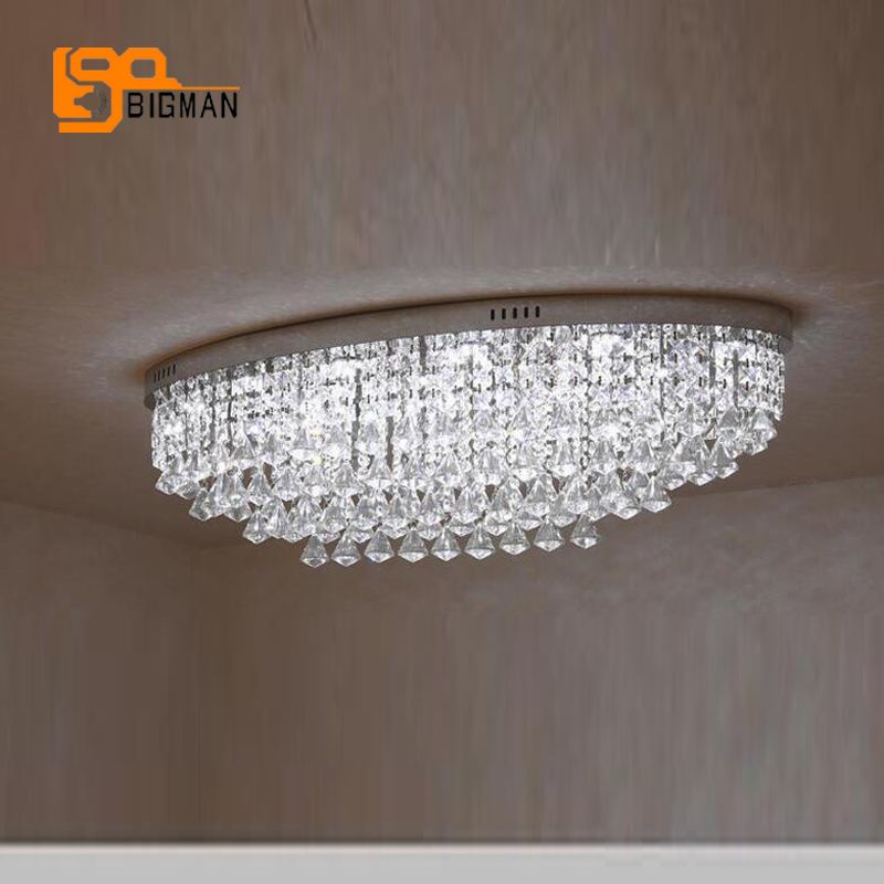 New Design Diamond Crystal Ceiling Lights Modern Living Room Lamp Ac110v 220v Project Ceiling Lighting Fast Shipping
