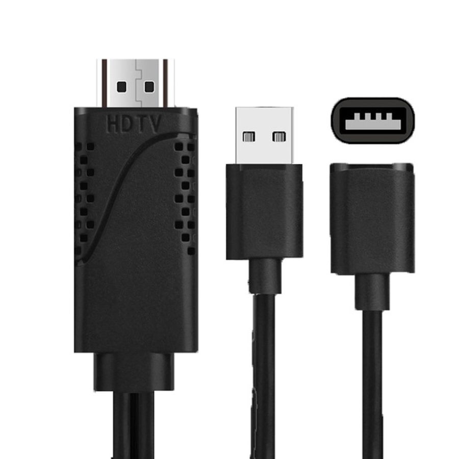 2 In 1 USB Female To HDMI Male HDTV Adapter Cable HDTV Adapter