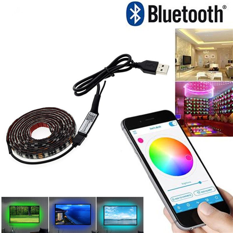 Tv Backlight Led Strip Light Rgb 5 V Usb Power 5050 Dc 5v Smd Hdtv Tv Backlight Led Strip Light Rgb 5 V Usb Power 5050 Dc 5v Smd Hdtv Desktop Pc Screen Lighting 50cm 1m Wifi Bluetooth Controller For Decor Outdoor