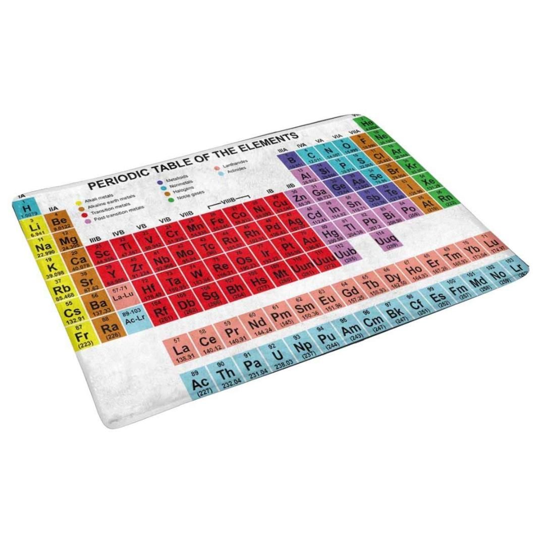 Periodic Table Of The Elements Indoor Doormat Non Slip Front Entrance Door Mat Rug