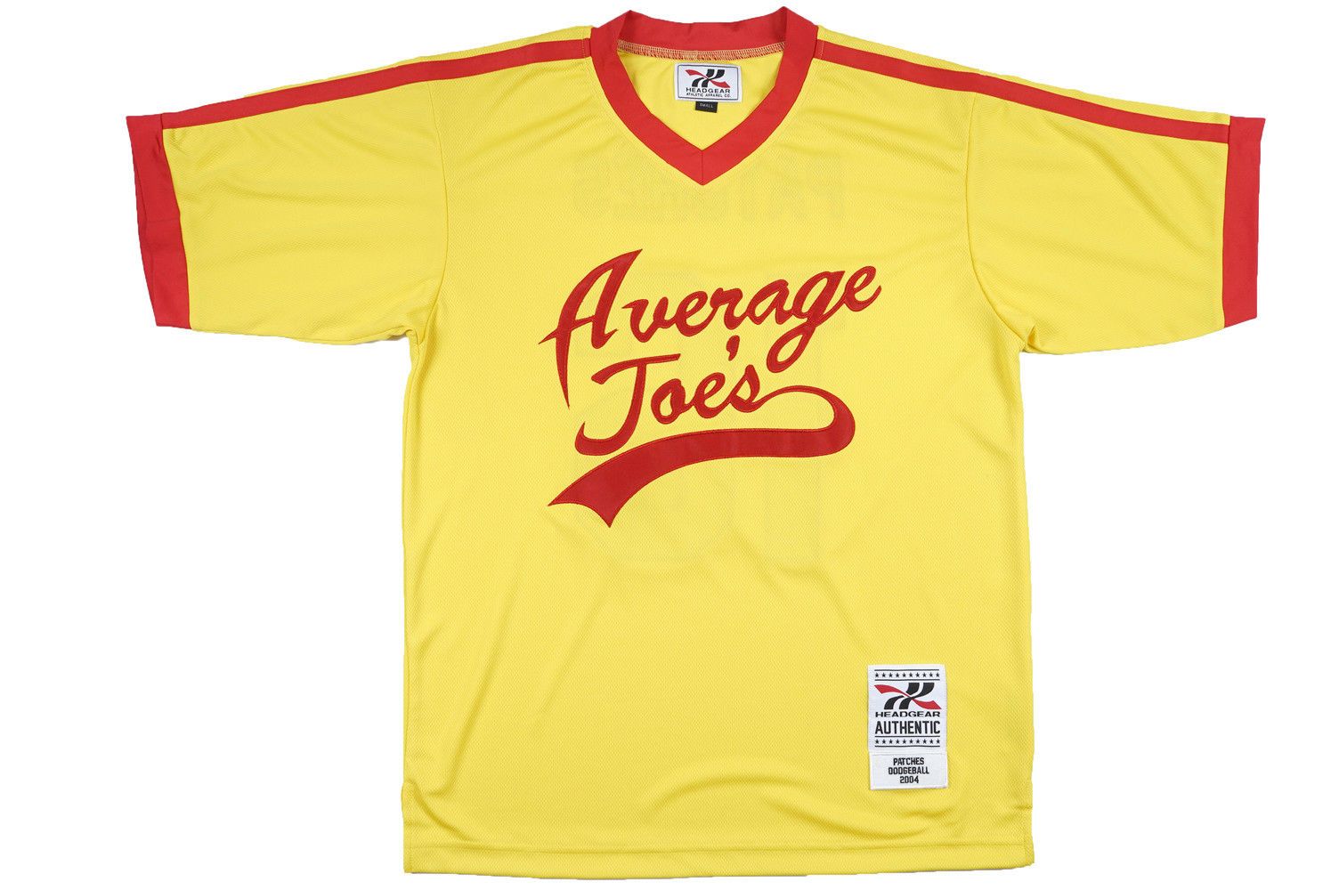 2020 Dodgeball Average Joes Patches Jersey Headgear Yellow Vince Vaughn