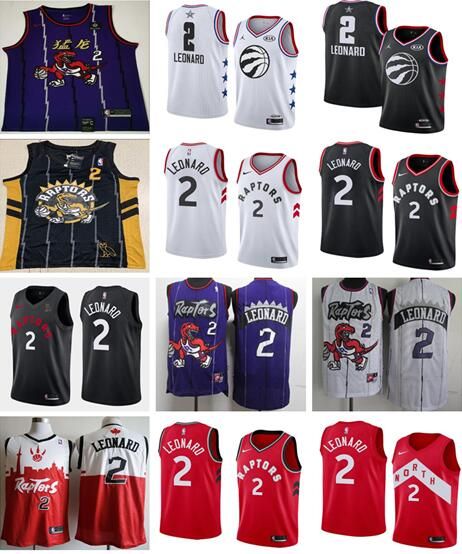 Ncaa 2019 New Toronto Men Raptors Fans 2 Leonard Embroidery Basketball Vests Gold And White Chinese English Edition Edition Jerseys - 