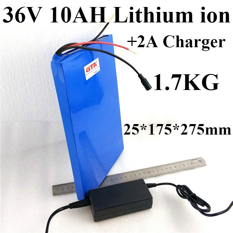 Ultra Thin 36V 10AH Lithium Ion Bateria Electric Bike Battery 36v 10ah