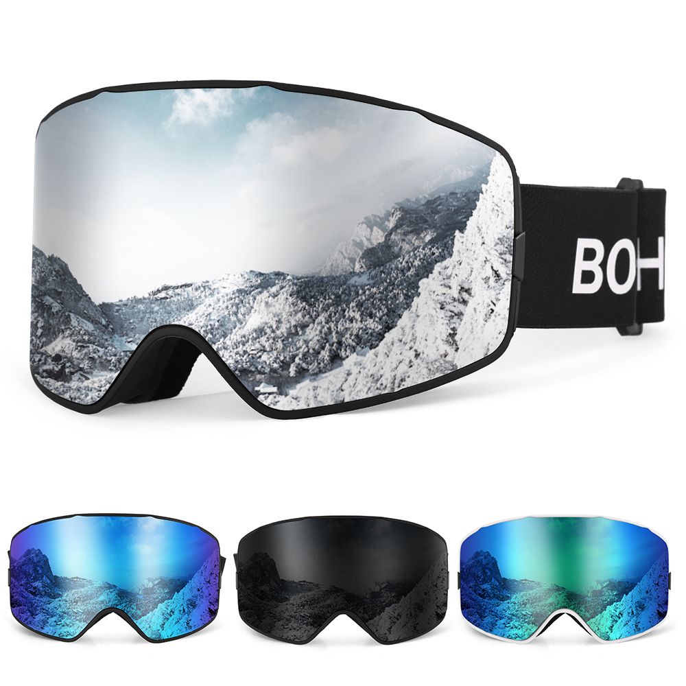 2019 UV400 Skiing Goggles OTG Snow Sports Goggles Anti Fog Snowboard
