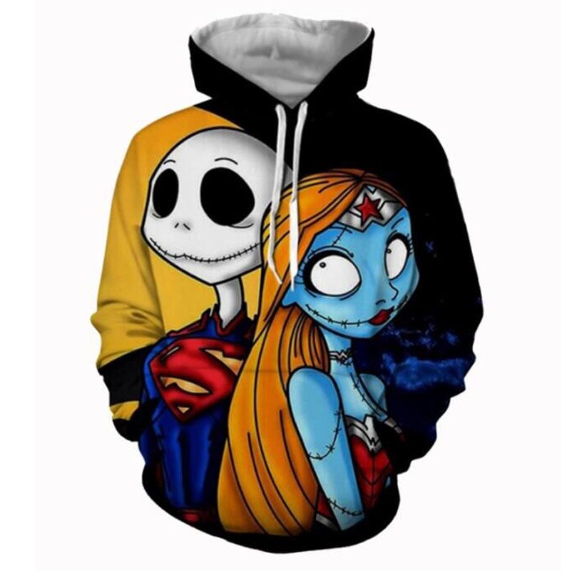 jack skellington and sally hoodie