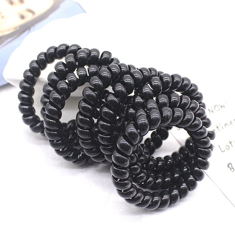 Telephone Cord Elastic Ponytail Holders Hair Ring Scrunchies For